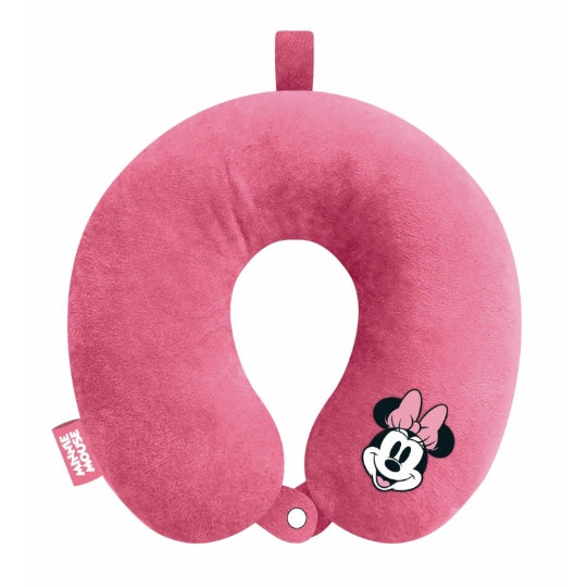 Disney - Coussin de voyage en polyester velboa "Minnie Mouse" 30cm - flash vidéo