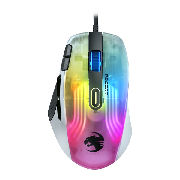 Roccat - Souris de jeu ergonomique personnalisable de nouvelle génération Kone XP avec éclairage 3D Blanche - flash vidéo