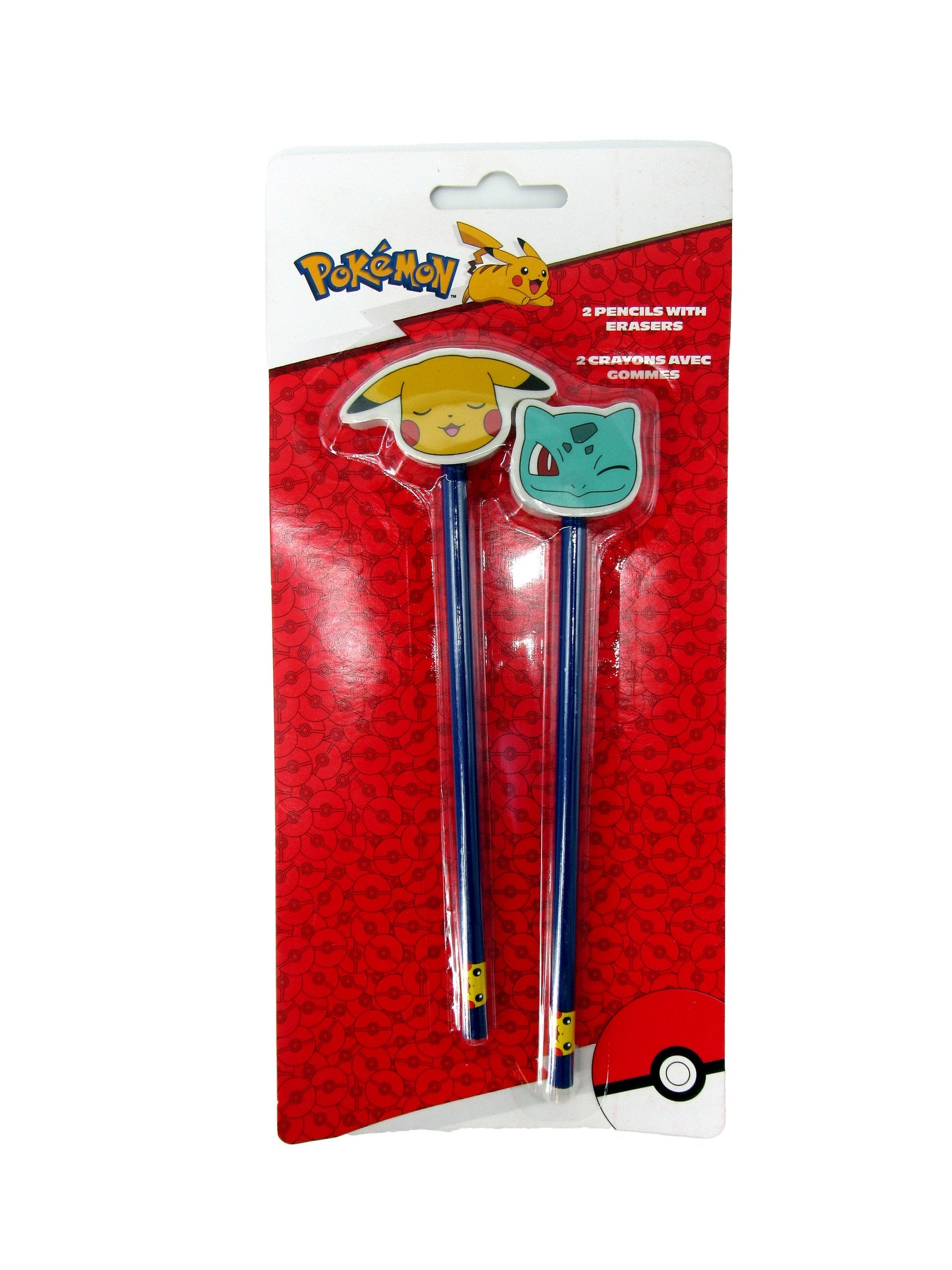 Pokémon - Set 2 crayons + gomme - flash vidéo