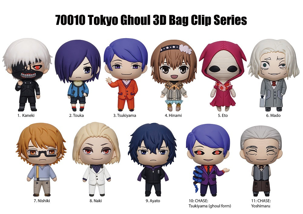 Tokyo Ghoul - Assortiment en blind box de figurines de sac de collection en mousse (Série 2) (24 pcs) - flash vidéo