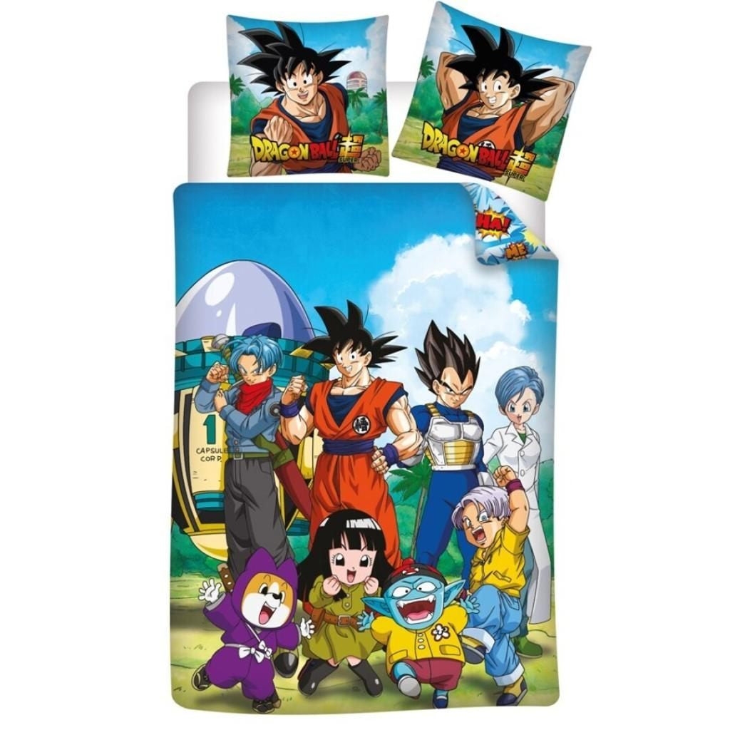 Dragon Ball Super - Housse de couette en Polycoton + 1 taie d'oreiller (140x200cm + 65x65cm)
