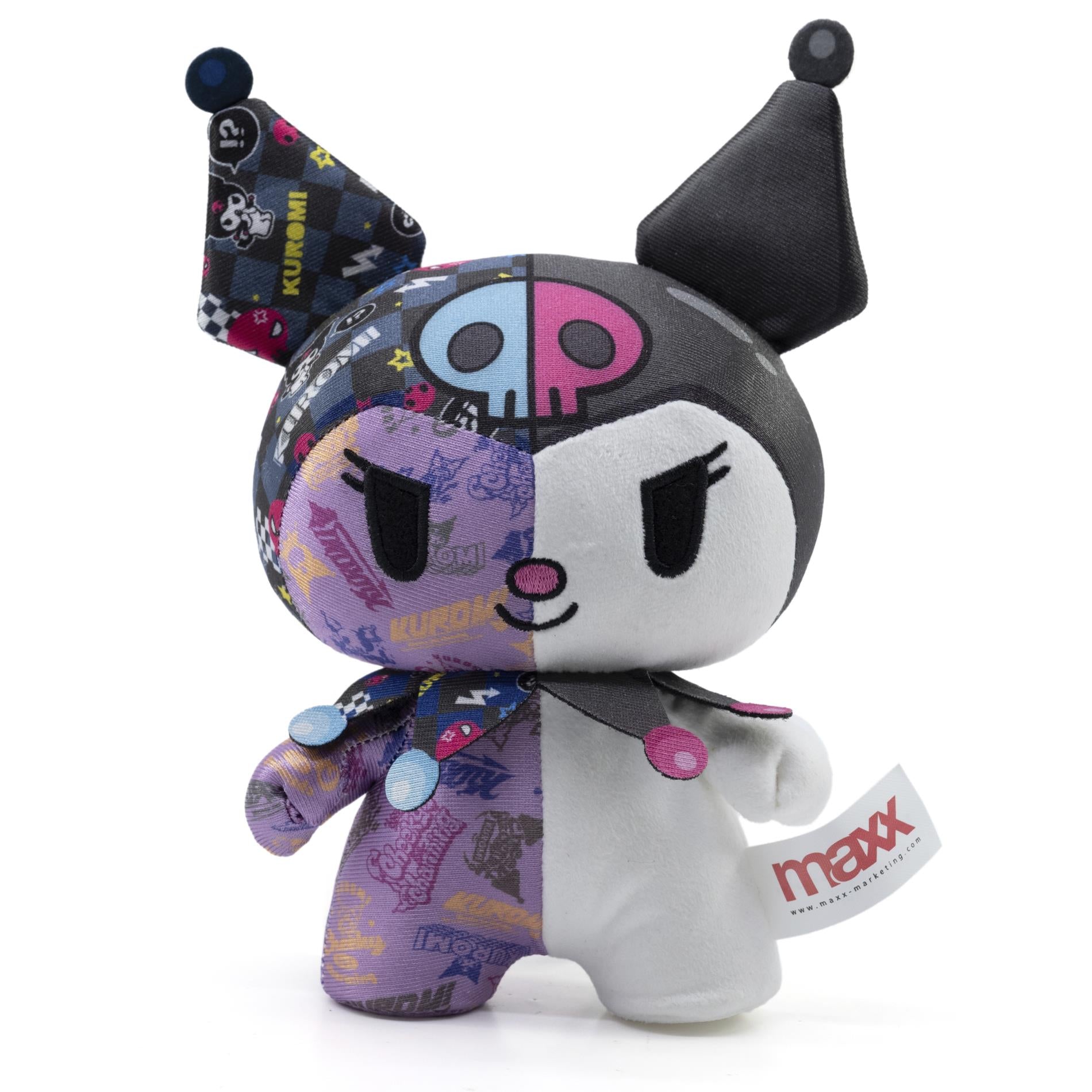 YuMe Hello Kitty and Friends DZNR Collection - Display de peluches Kuromi Graffiti Edition (6 unités)