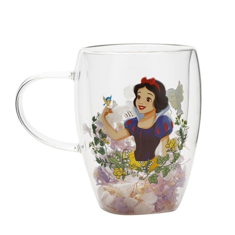 Disney - Blanche-Neige et les Sept Nains - Mug en verre "Fleurs Séchées Blanche-Neige" 300ml