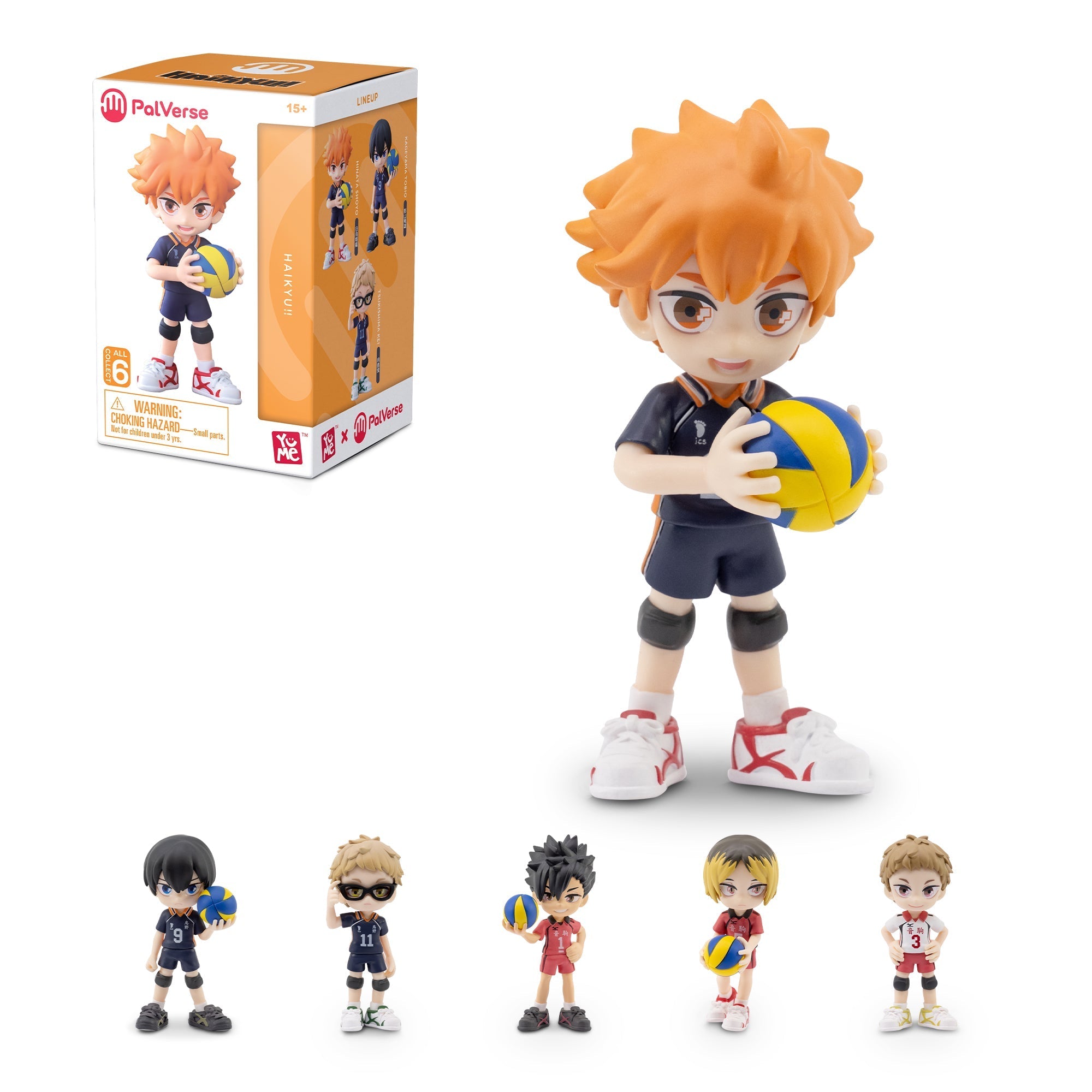 YuMe Anime Figures Blind Box - Display de figurines Haikyu (6 unités)