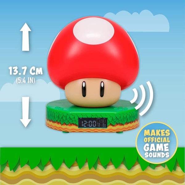 Nintendo - Super Mario - Réveil et Lampe Super Champignon - flash vidéo