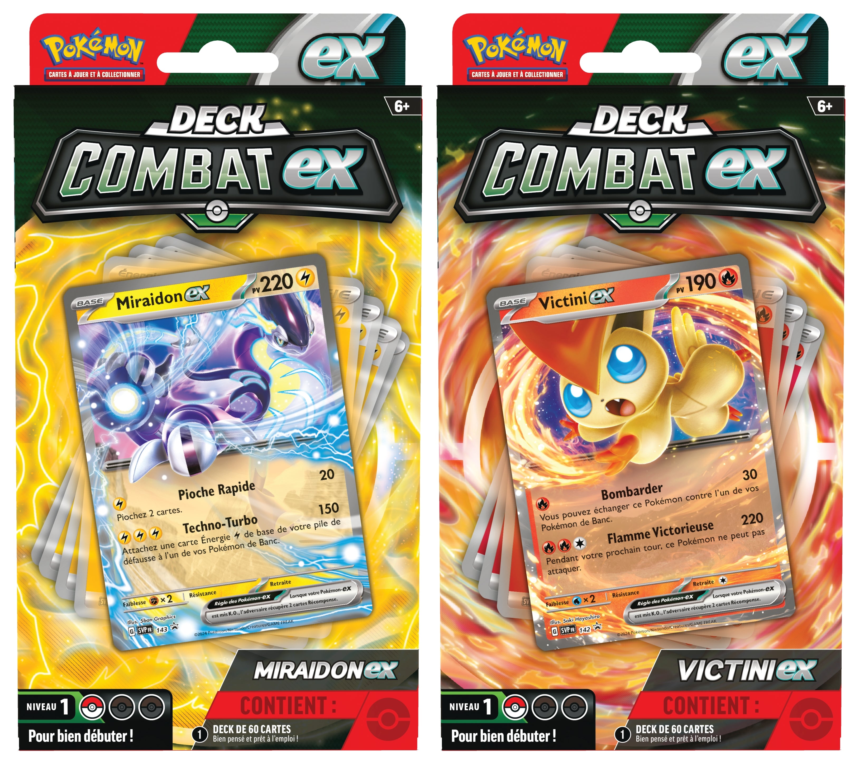 Pokémon JCC - Deck Combat Miraidon-ex ou Victini-ex (1x deck aléatoire) - flash vidéo