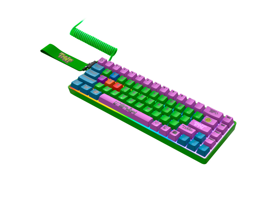 DragonShock - Clavier de jeu mécanique filaire RGB TMNT Cowabunga - Qwerty EN