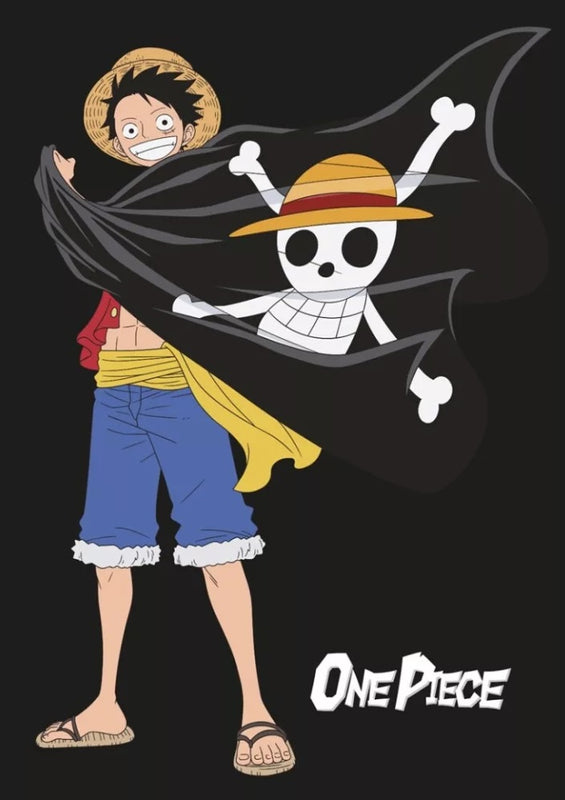 One Piece - Couverture en polaire Drapeau à tête de mort (100x140cm)