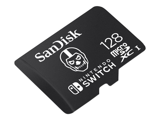 SanDisk - Carte mémoire microSDXC UHS-I 128 Go Edition Fortnite Skull Trooper pour Nintendo Switch, Switch Lite et Switch OLED - flash vidéo