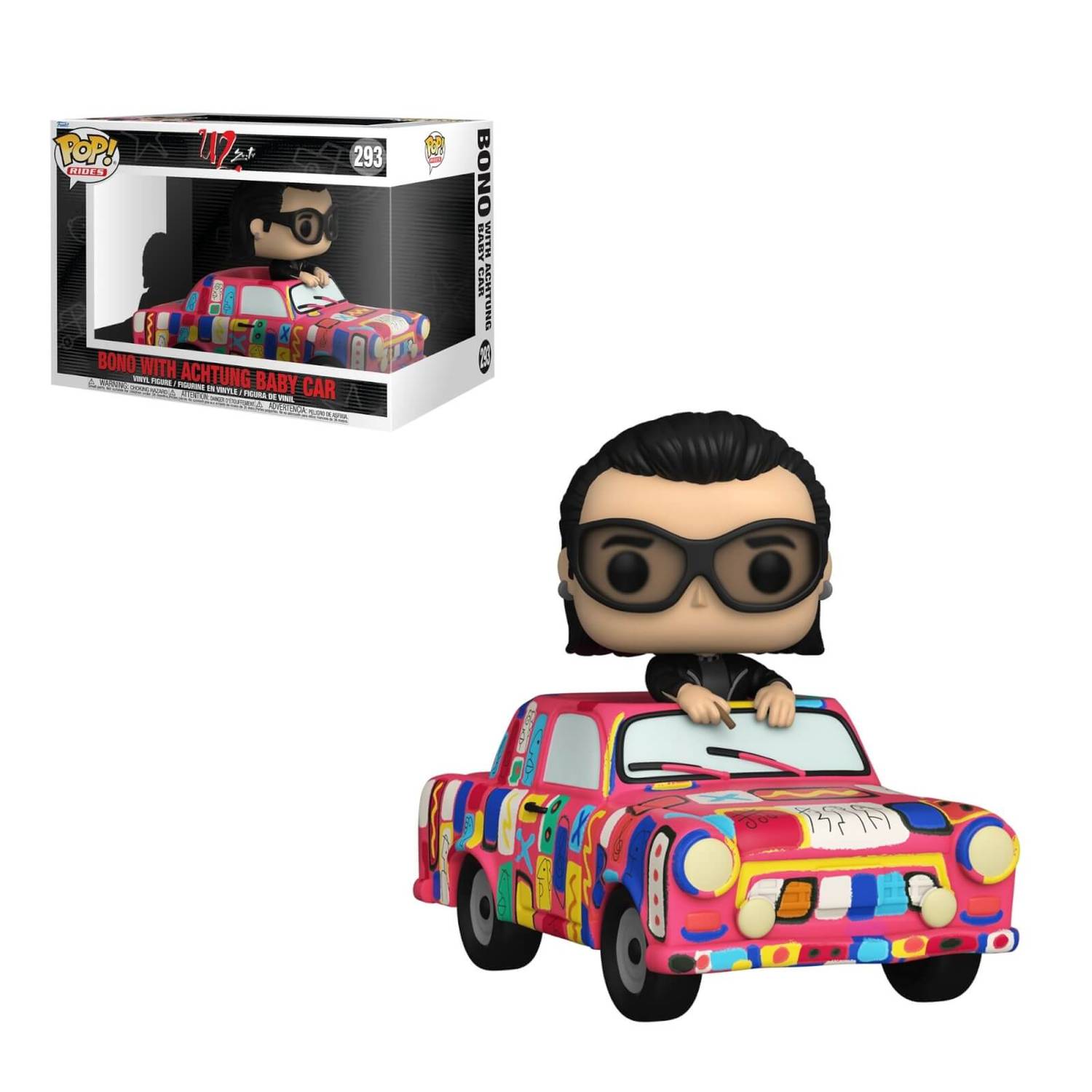 Funko Pop! Rides Super Deluxe: U2: ZooTV - Bono with Achtung Baby Car ENG Merchandising
