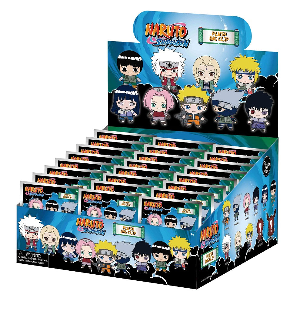 Naruto Shippûden - Assortiment en blind bag de peluches de sac de collection (Série 1) (24 pcs)