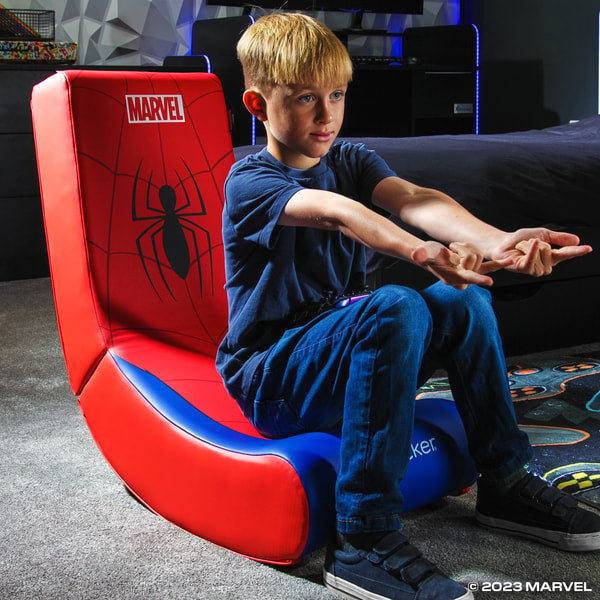 X Rocker - Siège de jeu Video Rocker Icon Marvel officiel Spider-Man - flash vidéo