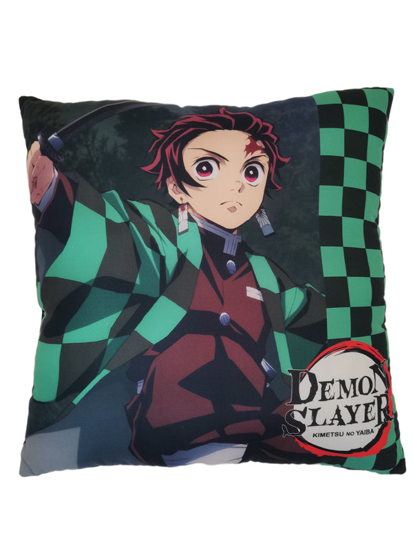 Demon Slayer: Kimetsu no Yaiba - Coussin double face Tanjiro et Nezuko (40x40cm)