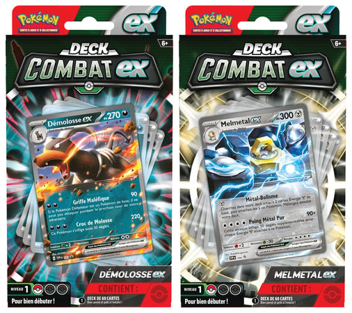 Pokémon JCC - Deck Combat Melmetal-ex ou Démolosse-ex (1x deck aléatoire) - flash vidéo