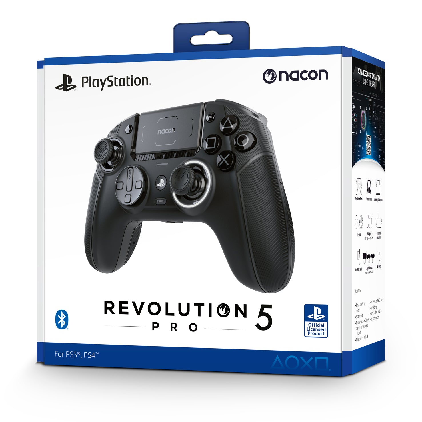 Nacon - Manette Sans Fil Noire Revolution Pro 5 pour PS4 et PS5