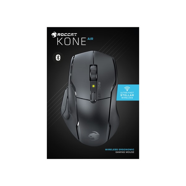 Roccat - Souris de jeu optique ergonomique sans fil Kone Air Noire - flash vidéo