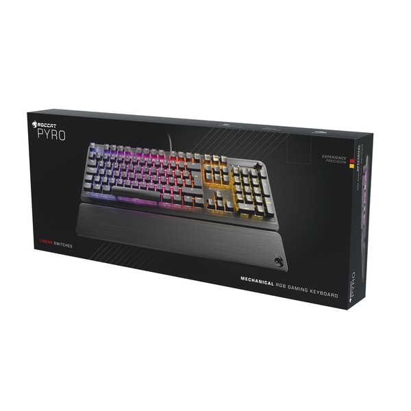 Roccat - Clavier de jeu mécanique Pyro avec éclairage RGB - Disposition QWERTZ Allemande - flash vidéo