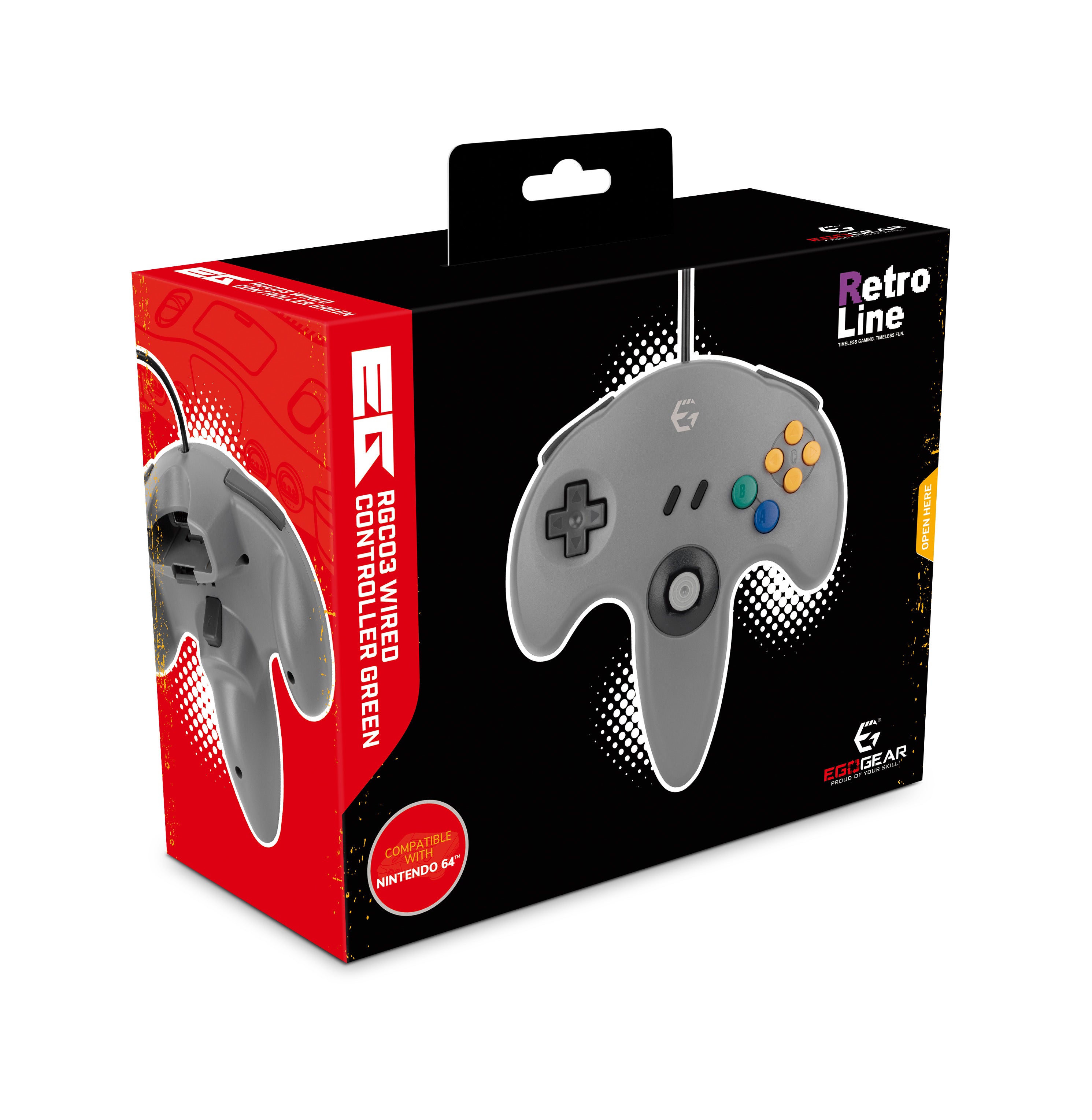 EgoGear - Manette filaire RGC03 Grise pour N64