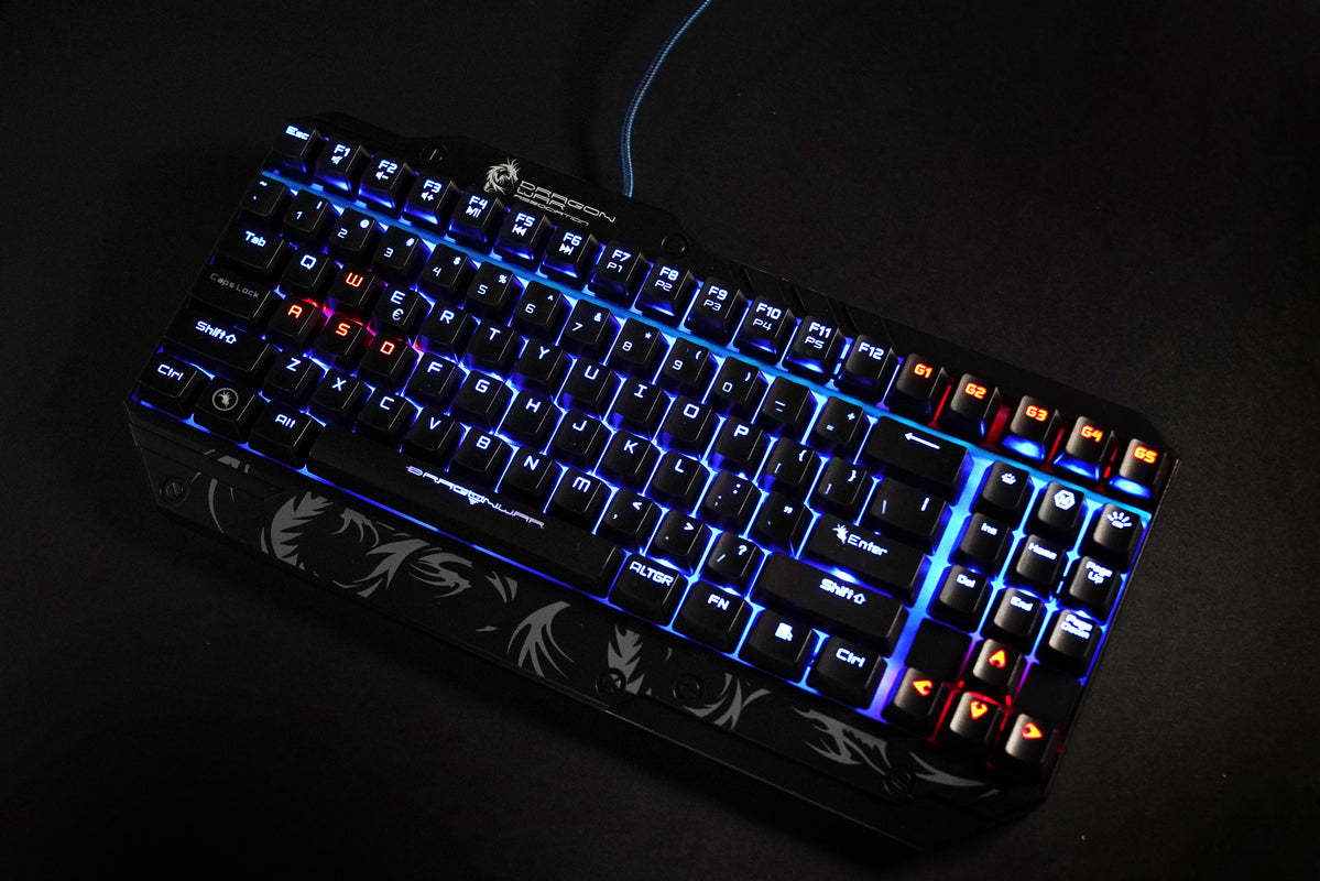 Dragonwar Rétro-éclairage M-Matador Clavier de Gaming Mécanique Qwerty avec touches Macro programmables. - Noir