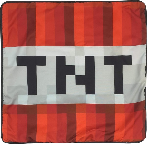 Minecraft - Coussin en Velboa en forme de TNT - flash vidéo