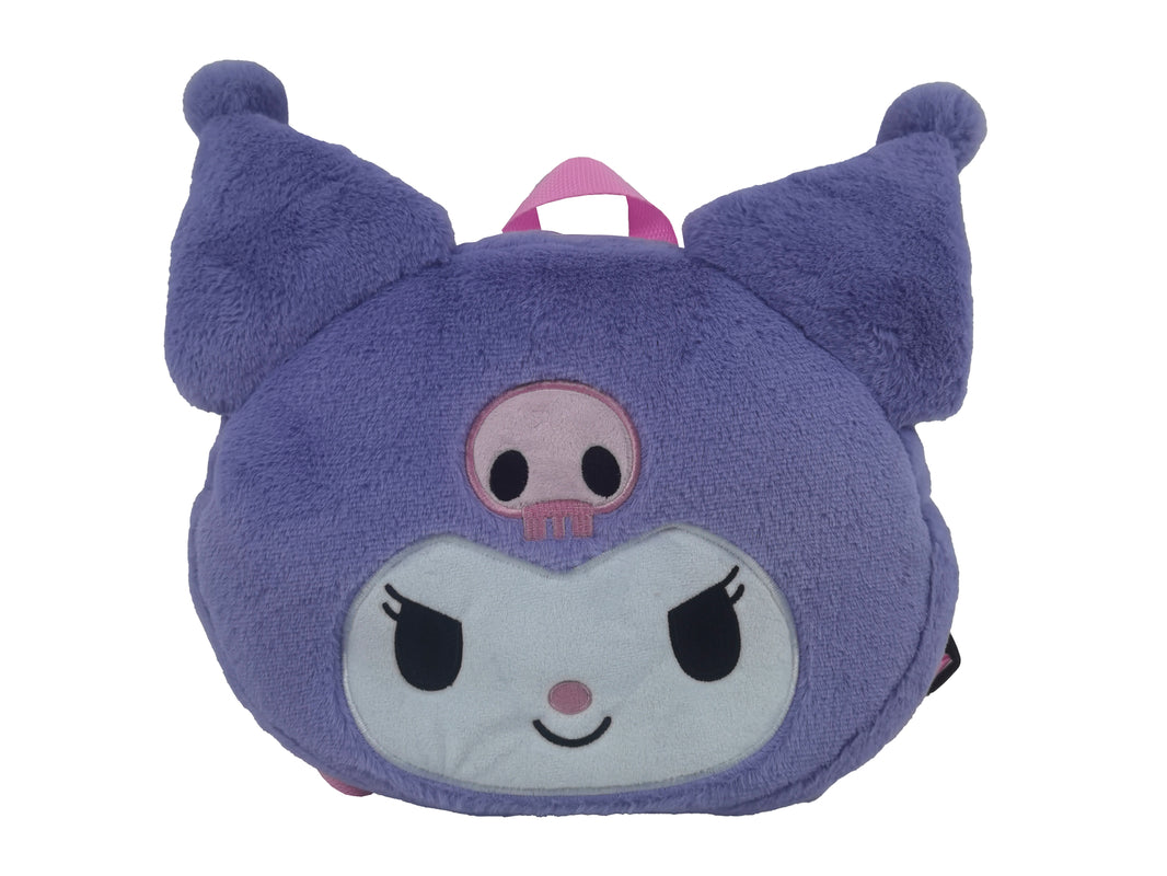 Sanrio - Sac à dos en peluche Visage de Kuromi