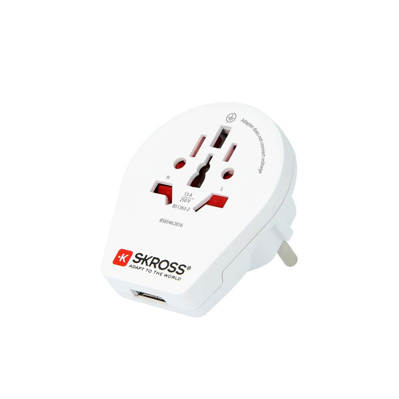 Skross Country Travel Adapter World to Europe USB