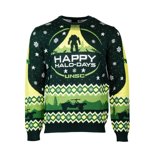 Microsoft - Halo - Pull moche de Noël - Happy Halo-Days Sweater UK L / US M - flash vidéo
