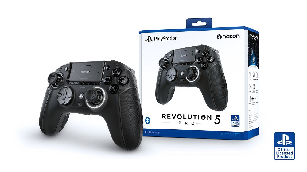 Nacon - Manette Sans Fil Noire Revolution Pro 5 pour PS4 et PS5