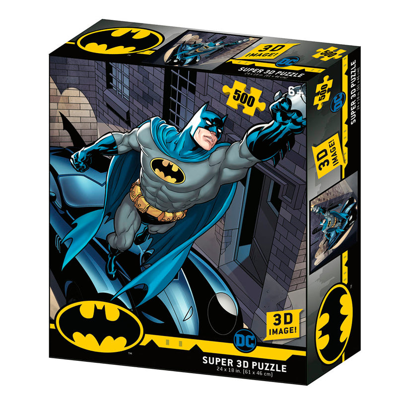 DC Comics - Puzzle lenticulaire Batman et sa Batmobile 500 pcs 61x46 cm
