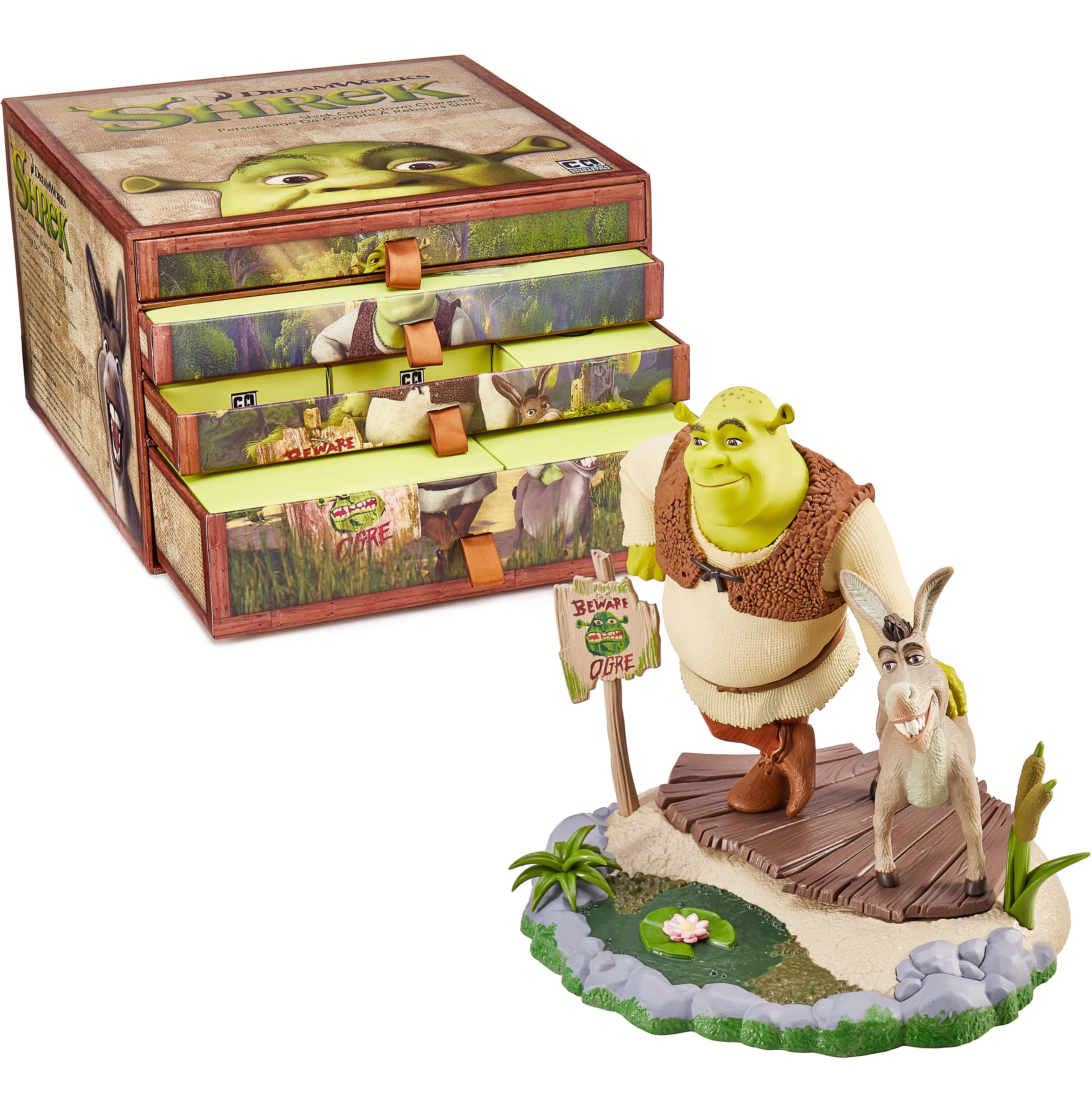 DreamWorks - Shrek - Calendrier de l'Avent 24 jours (Figurine Shrek à monter) - flash vidéo