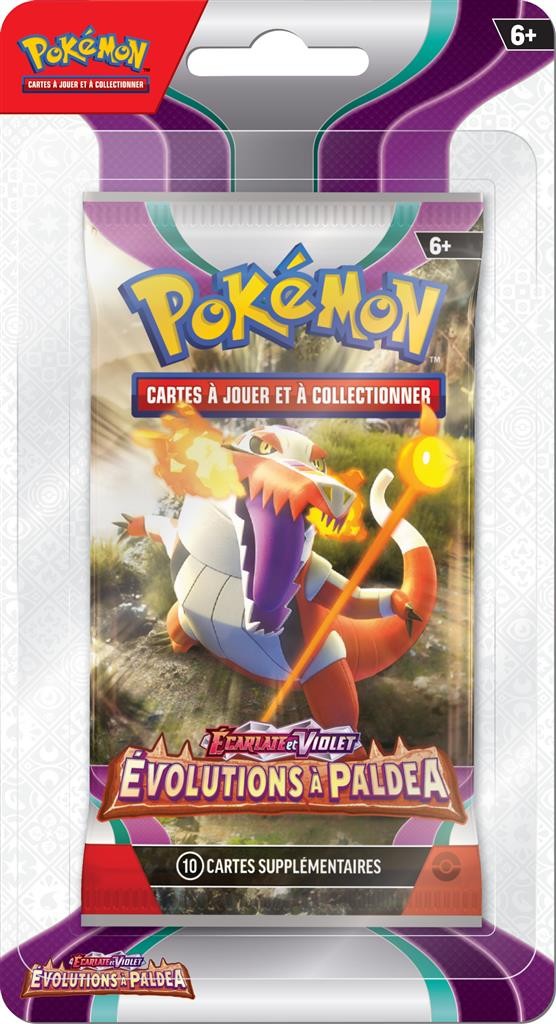 Pokémon JCC - Écarlate et Violet - Pack de Booster Blister Évolutions à Paldea (1 Booster aléatoire) - flash vidéo
