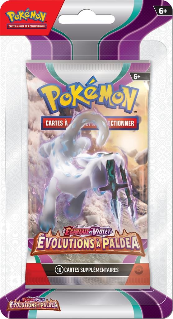 Pokémon JCC - Écarlate et Violet - Pack de Booster Blister Évolutions à Paldea (1 Booster aléatoire) - flash vidéo