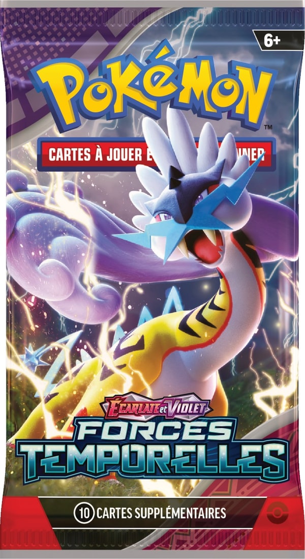 Pokémon JCC - Écarlate et Violet - Pack de Booster Blister Forces Temporelles (1 Booster aléatoire) - flash vidéo