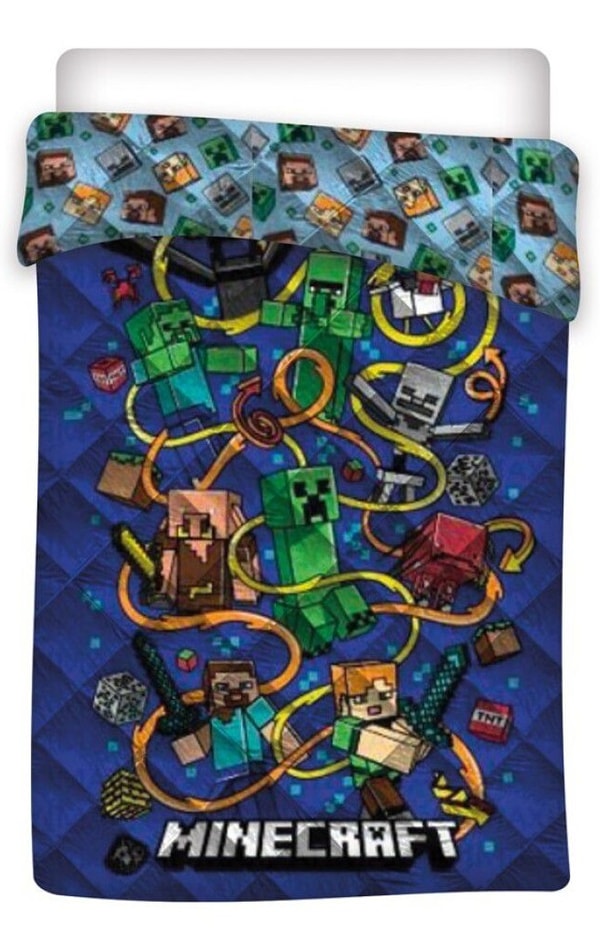 Minecraft - Couette en Polyester Visages (140x200cm) - flash vidéo