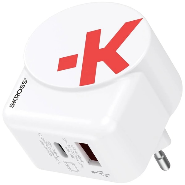 Skross - Charger USB AC65PD + Câble USB C - flash vidéo