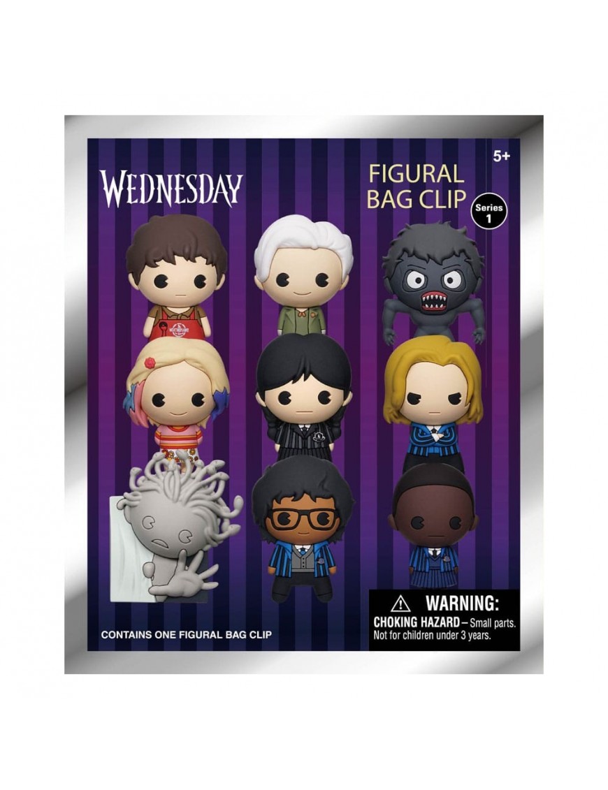 Mercredi - Assortiment en blind box de figurines de sac de collection Mercredi en mousse (Série 1) (24 pcs) - flash vidéo
