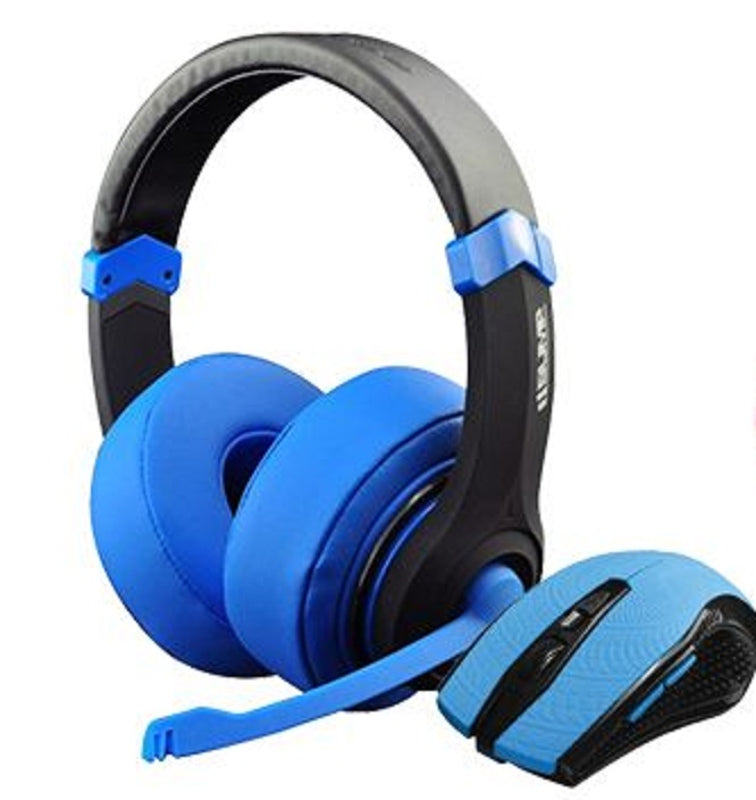 Dragonwar Comboset 2 en 1 Combo Set Edition Blue + Stereo Gaming Headset + Souris Gaming