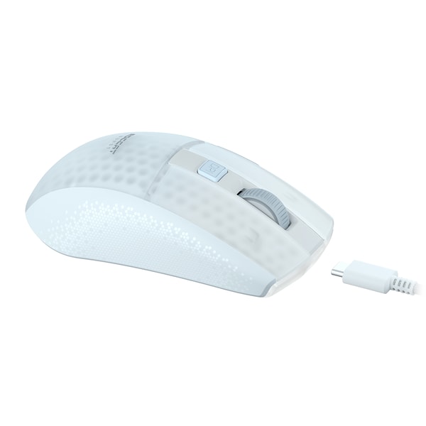 Roccat - Souris de jeu optique RGB sans-fil et légère Burst Pro Air Blanche - flash vidéo