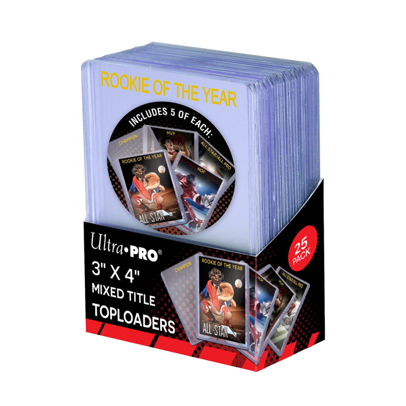 Ultra Pro - Protèges Cartes Standard Toploader Transparent à Titre Mixte par 25 (63 x 88 mm)
