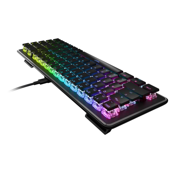 Roccat - Clavier de jeu mécanique optique Vulcan II Mini Noir avec éclairage RGB - Disposition QWERTY américaine - flash vidéo