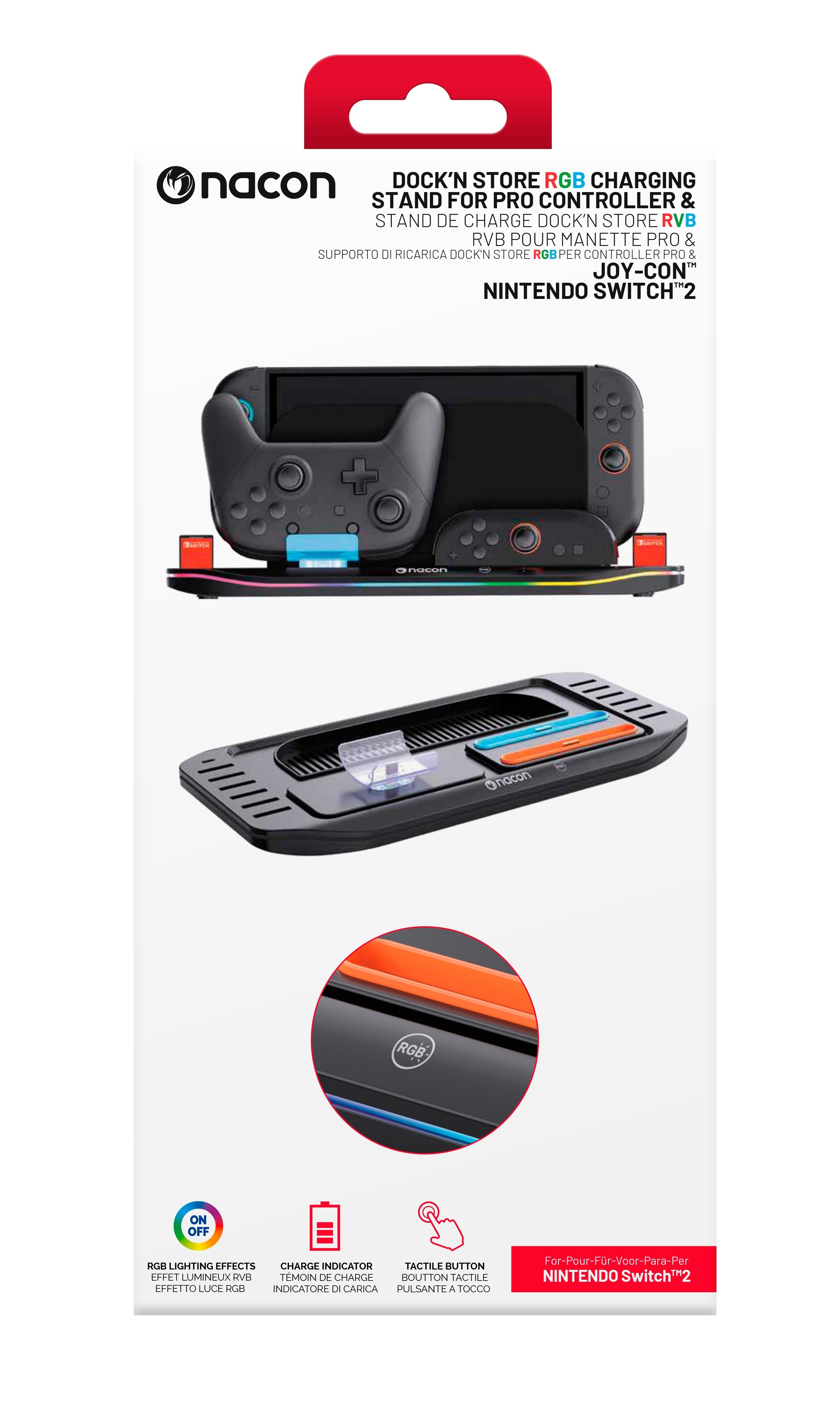 Stand de charge Dock'n Store RVB pour Joy-Con de Nintendo Switch 2