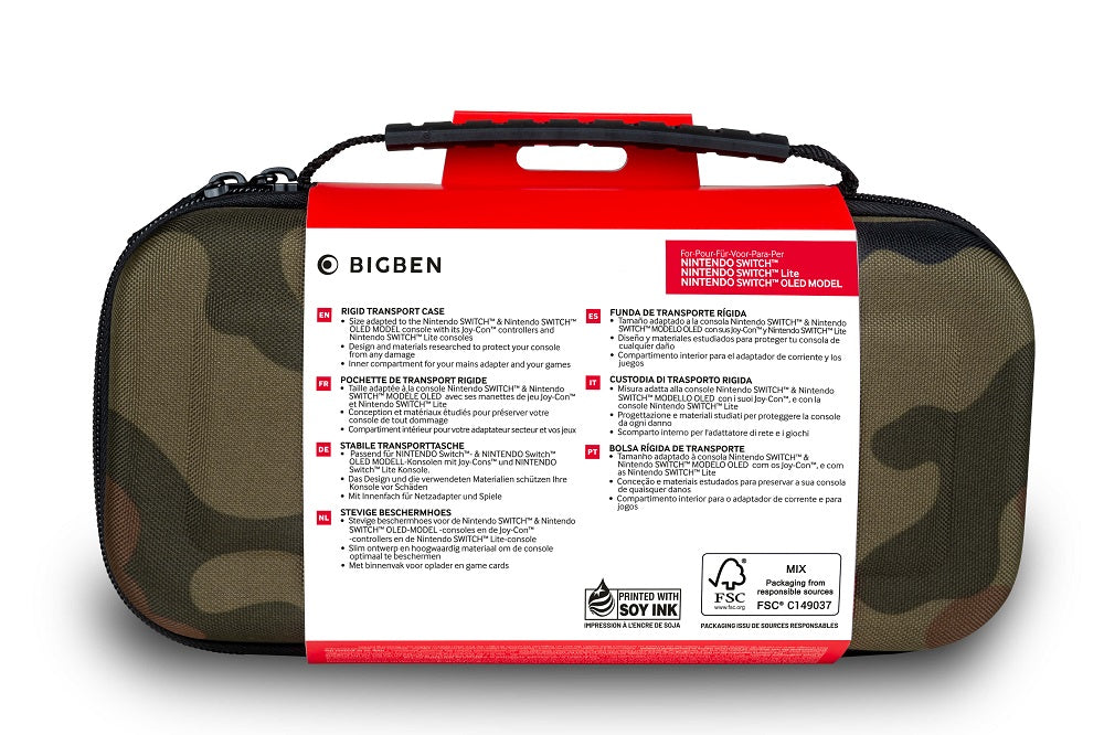 Big Ben - Pochette de transport Camo Taille L pour Switch, Switch Lite et Switch OLED
