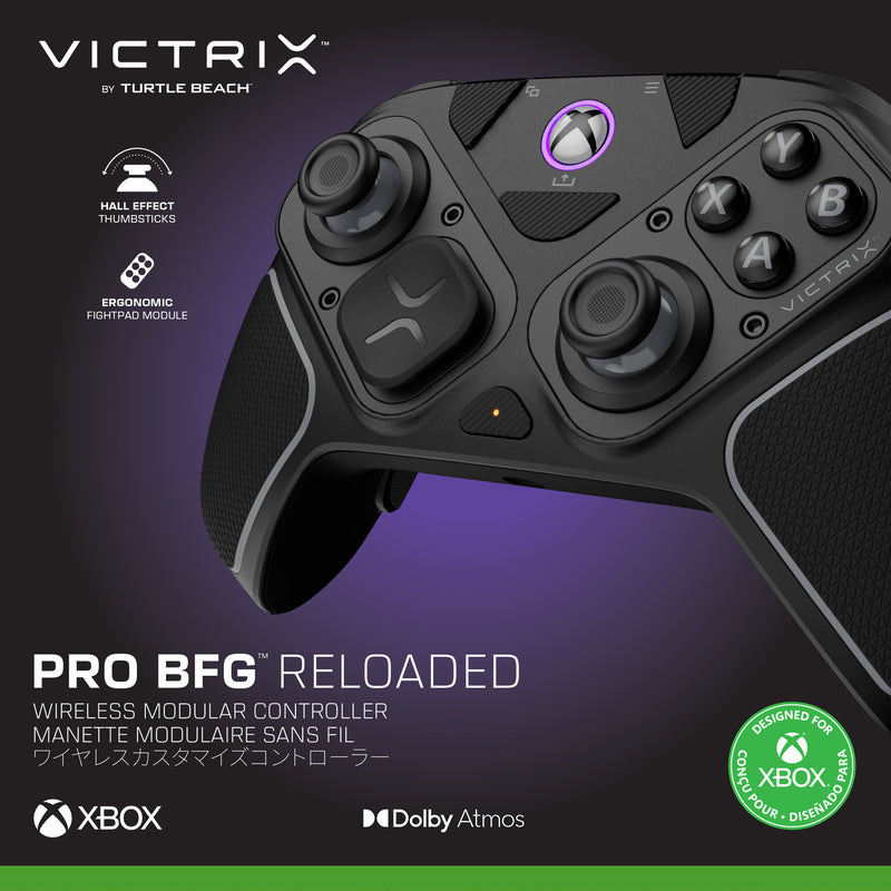 Manette modulaire sans fil Victrix Pro BFG Reloaded noire pour Xbox Series X|S, Xbox One, PC, Mac, Mobile et Smart TV