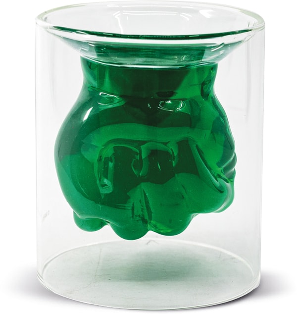 Marvel - Gobelet en verre 3D Poing de Hulk - 175ml - flash vidéo