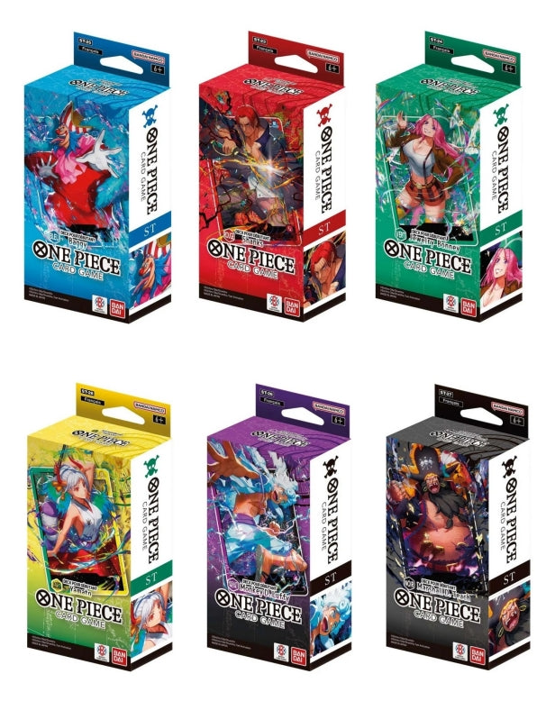 One Piece Card Game - Display de Deck débutant - Shanks/Bonney/Baggy/Luffy/Yamato (6 Decks)