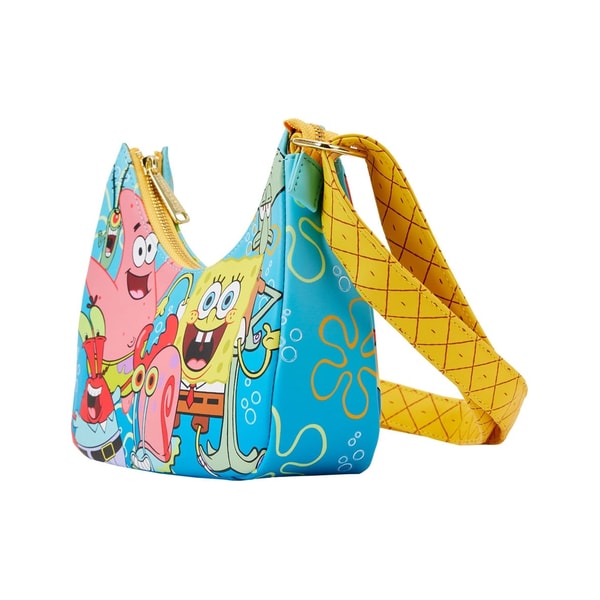 Loungefly: Nickelodeon - SpongeBob SquarePants - SpongeBob SquarePants Group Shot Crossbody Bag - flash vidéo