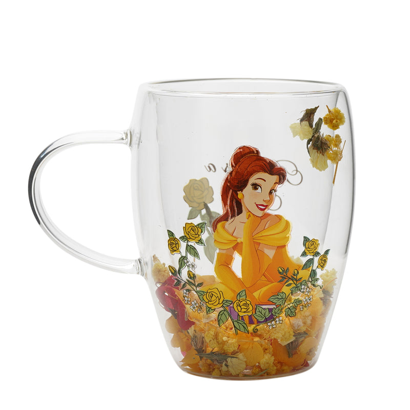Disney - La Belle et la Bête - Mug en verre "Fleurs Séchées Belle" 300ml