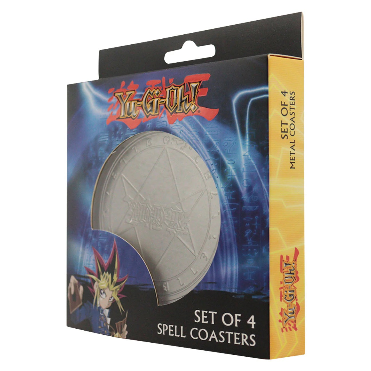 Yu-Gi-Oh! - Ensemble de 4 sous-verres en métal embossé