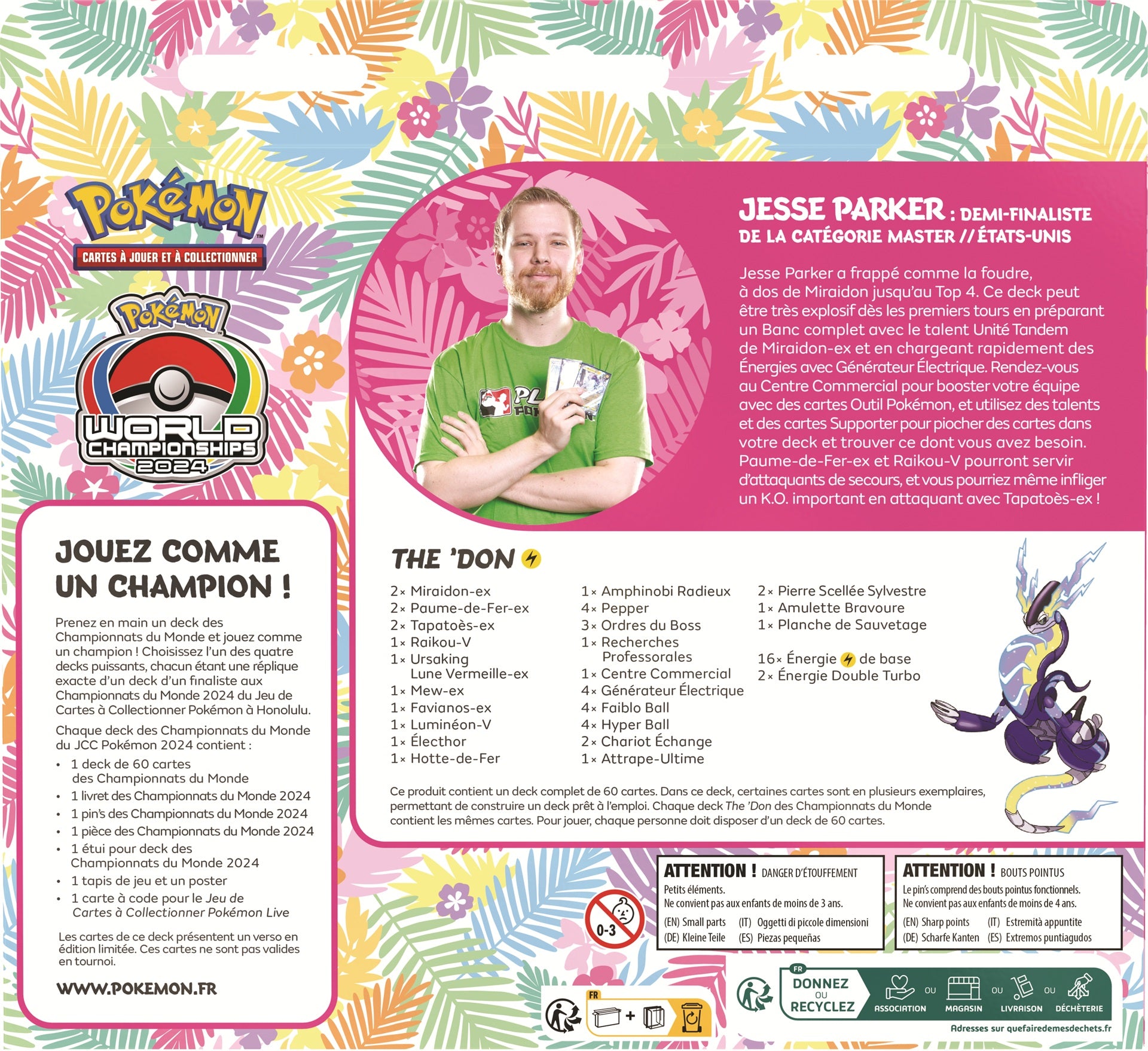 Pokémon JCC - Deck des Championnats du Monde du JCC Pokémon 2024 (1x deck aléatoire)