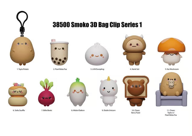 Smoko - Assortiment en blind bag de figurines de sac de collection en mousse (Série 1) (24 pcs)